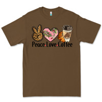 Cacao peace love coffee Premium Tee - BarkalooDesign