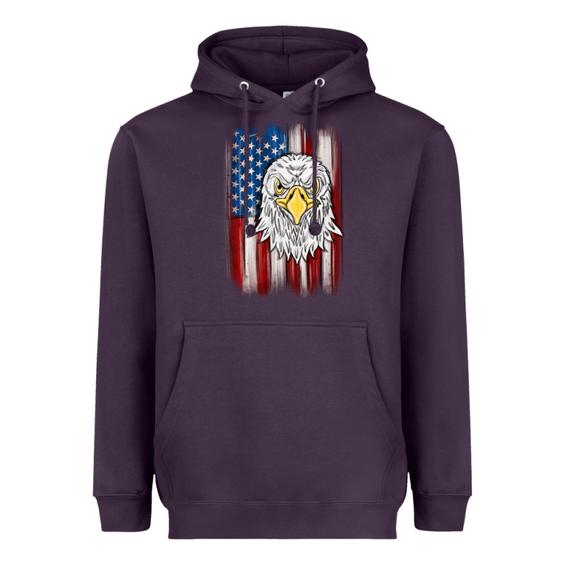 American Flag Eagle Heavyweight Hoodie by MaliasSmallBusiness | Teevron