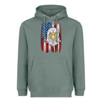 Sage American flag eagle Heavyweight Hoodie - MaliasSmallBusiness