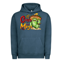 Pigment Midnight Navy Cinco de mayo with cactus Urban Hoodie - NancyCooperArtShop