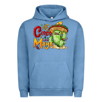 Pigment Pebble Blue Cinco de mayo with cactus Urban Hoodie - NancyCooperArtShop