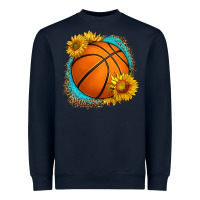Navy western basketball with sunflower Heavyweight Sweatshirt - HRA Design Shop