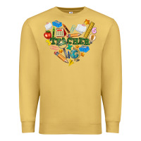 Antique Gold teacher heart Premium Sweatshirt - NancyCooperArtShop