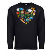 Black teacher heart Premium Sweatshirt - NancyCooperArtShop