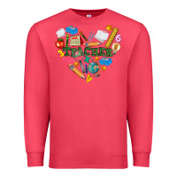 Cardinal teacher heart Premium Sweatshirt - NancyCooperArtShop