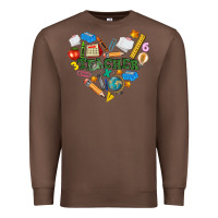 Chestnut teacher heart Premium Sweatshirt - NancyCooperArtShop