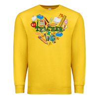 Lemon teacher heart Premium Sweatshirt - NancyCooperArtShop
