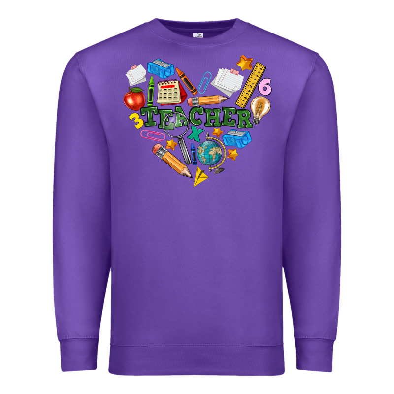 Teacher Heart Premium Sweatshirt by NancyCooperArtShop | Teevron