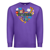 Purple teacher heart Premium Sweatshirt - NancyCooperArtShop