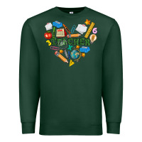 Sports Green teacher heart Premium Sweatshirt - NancyCooperArtShop
