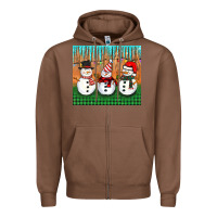 Chestnut christmas snovman Zipper Hoodie - BarkalooDesign