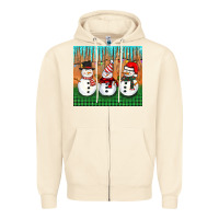 Sandshell christmas snovman Zipper Hoodie - BarkalooDesign