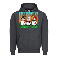 Smoke christmas snovman Zipper Hoodie - BarkalooDesign