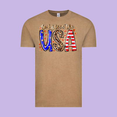 God Bless The Usa Vintage Tee Designed By Racoondesign