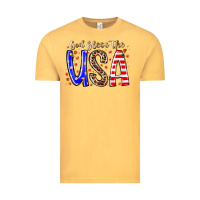 Vintage Mustard god bless the usa Vintage Tee - RacoonDesign