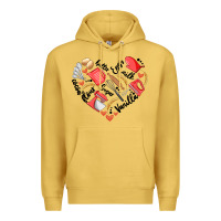 Antique Gold bake tools heart Premium Hoodie - Artiststas