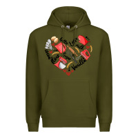 Army Green bake tools heart Premium Hoodie - Artiststas