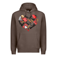 Coffee bake tools heart Premium Hoodie - Artiststas