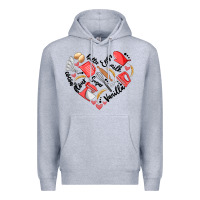 Heather Grey bake tools heart Premium Hoodie - Artiststas