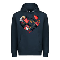 Navy bake tools heart Premium Hoodie - Artiststas