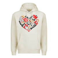 Oatmeal Heather bake tools heart Premium Hoodie - Artiststas