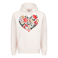 Pale Pink bake tools heart Premium Hoodie - Artiststas