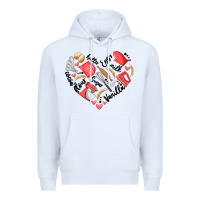 White bake tools heart Premium Hoodie - Artiststas