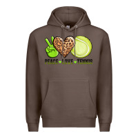 Coffee peace love tennis Premium Hoodie - AdoDesignShop