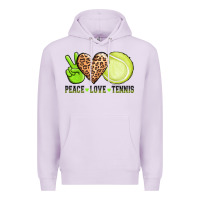 Lilac peace love tennis Premium Hoodie - AdoDesignShop
