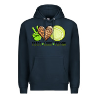 Navy peace love tennis Premium Hoodie - AdoDesignShop