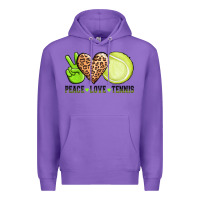 Purple peace love tennis Premium Hoodie - AdoDesignShop