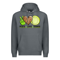 Rock peace love tennis Premium Hoodie - AdoDesignShop