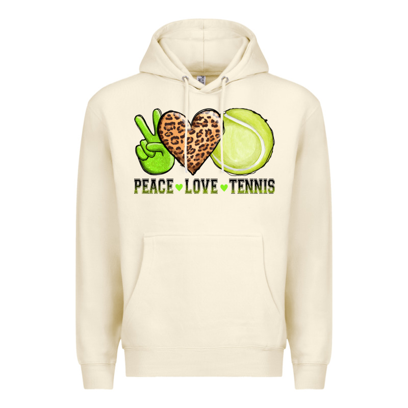 Peace Love Tennis Premium Hoodie by AdoDesignShop | Teevron