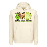 Sandshell peace love tennis Premium Hoodie - AdoDesignShop