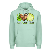 Seafoam peace love tennis Premium Hoodie - AdoDesignShop