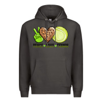 Smoke peace love tennis Premium Hoodie - AdoDesignShop