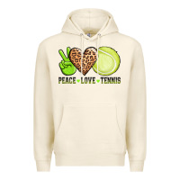 Tofu peace love tennis Premium Hoodie - AdoDesignShop