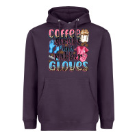 Plum coffee scrubs and rubber gloves Heavyweight Hoodie - NancyCooperArtShop