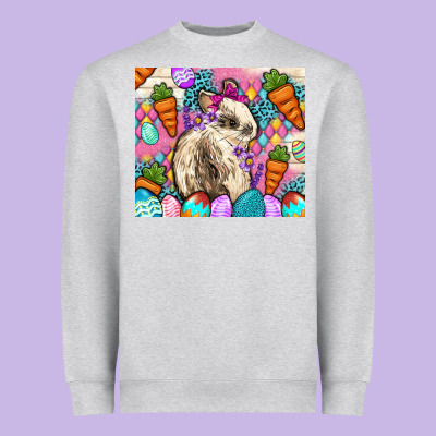 Easter Bunny Tumbler Easter Day Heavyweight Sweatshirt Designed By Neo Western
