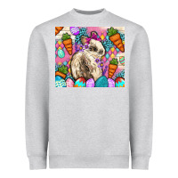Heather Grey Easter Bunny tumbler Easter Day Heavyweight Sweatshirt - Neo Western