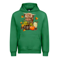 Emerald Heifer with Pumpkins Urban Hoodie - texasbilliewilder
