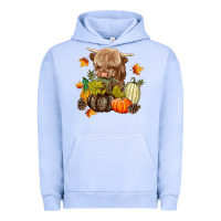 Pigment Grape Ice Heifer with Pumpkins Urban Hoodie - texasbilliewilder