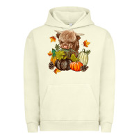 Pigment Pistachio Heifer with Pumpkins Urban Hoodie - texasbilliewilder