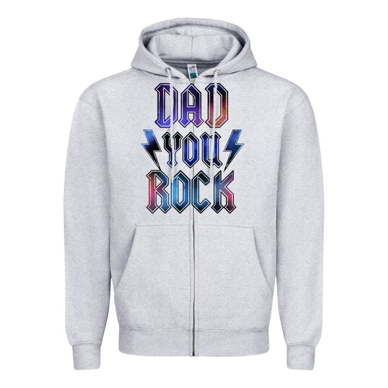 Dad You Rock Zipper Hoodie by LillyAllenDesigns | Teevron