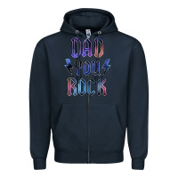 Navy Dad You Rock Zipper Hoodie - LillyAllenDesigns