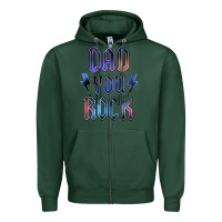 Sports Green Dad You Rock Zipper Hoodie - LillyAllenDesigns