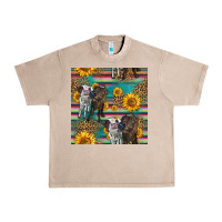 French Oak two cute heifers seamless pattern Urban Heavy Tee - HRA Design Shop