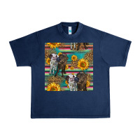 Navy two cute heifers seamless pattern Urban Heavy Tee - HRA Design Shop