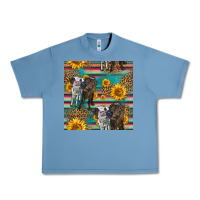 Pebble Blue two cute heifers seamless pattern Urban Heavy Tee - HRA Design Shop