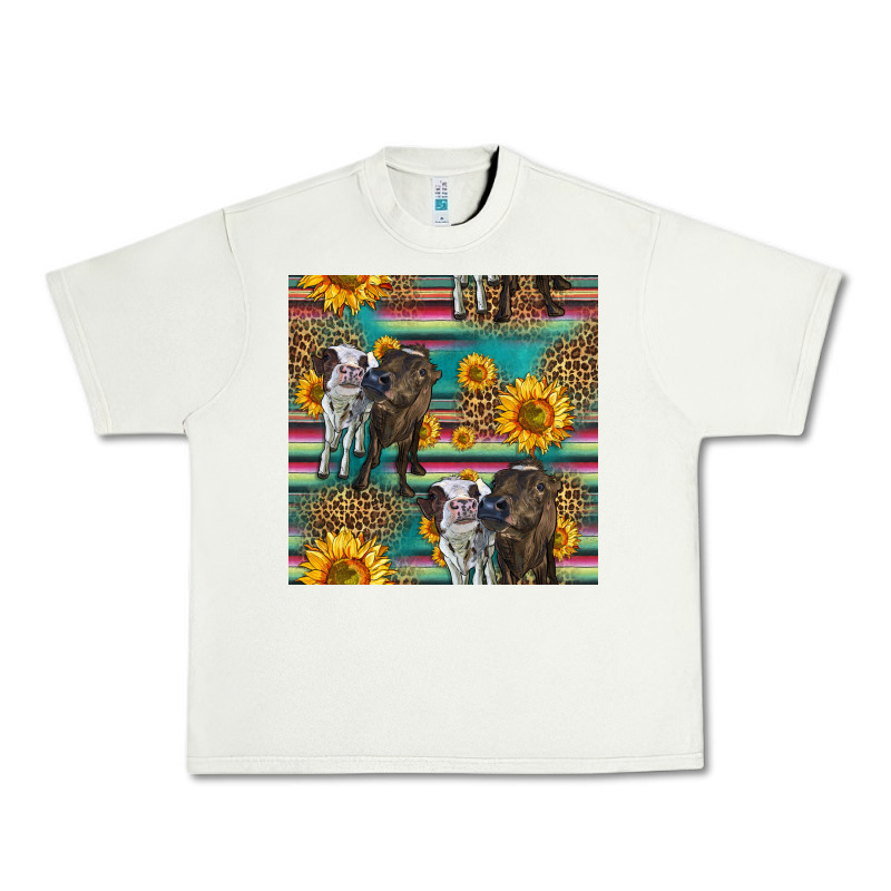 Two Cute Heifers Seamless Pattern Urban Heavy Tee by HRA Design Shop | Teevron